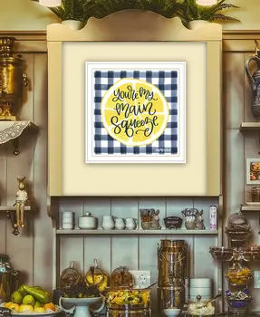 Main Squeeze White Framed Print Wall Art
