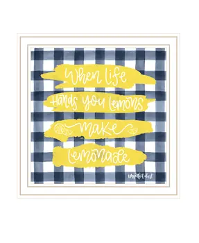 Make Lemonade White Framed Print Wall Art