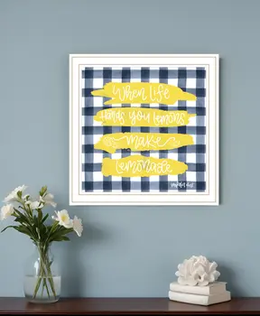 Make Lemonade White Framed Print Wall Art