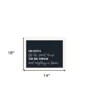 Grateful For Everything White Framed Print Wall Art