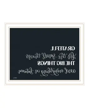 Grateful For Everything White Framed Print Wall Art