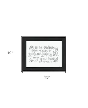 Your Unfailing Love Black Framed Print Wall Art