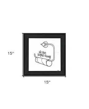 Empty Toilet Paper Roll Black Framed Print Wall Art