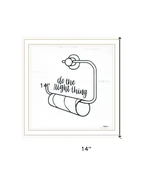 Empty Toilet Paper Roll White Framed Print Wall Art