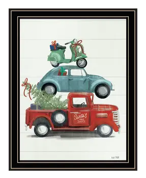 Holiday Travels Black Framed Print Wall Art