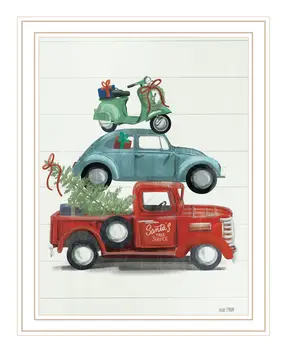 Holiday Travels White Framed Print Wall Art