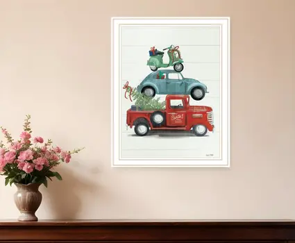 Holiday Travels White Framed Print Wall Art