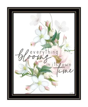 Everything Bloom Black Framed Print Wall Art