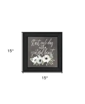 Grateful Heart Black Framed Print Wall Art