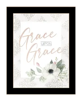 Grace Upon Grace Black Framed Print Wall Art