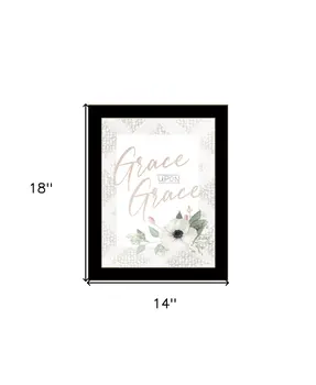 Grace Upon Grace Black Framed Print Wall Art