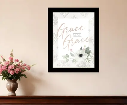 Grace Upon Grace Black Framed Print Wall Art