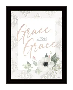 Grace Upon Grace Black Framed Print Wall Art