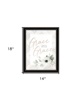 Grace Upon Grace Black Framed Print Wall Art