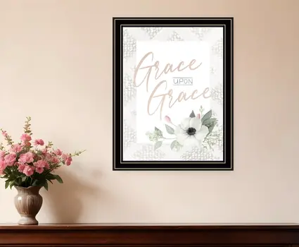 Grace Upon Grace Black Framed Print Wall Art