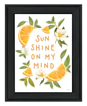 Sun Shine on My Mind Black Framed Print Wall Art
