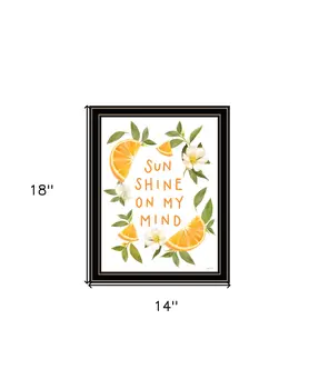 Sun Shine on My Mind Black Framed Print Wall Art