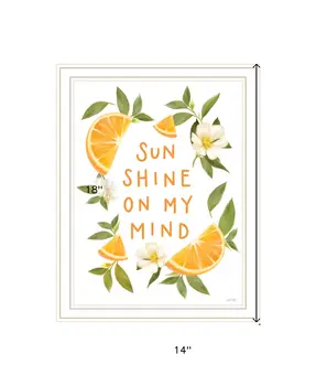 Sun Shine on My Mind White Framed Print Wall Art
