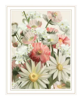 Summer Wildflowers For You White Framed Print Wall Art