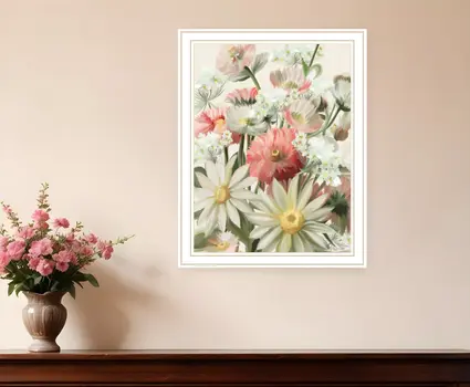 Summer Wildflowers For You White Framed Print Wall Art