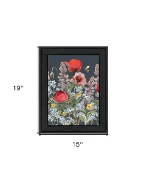 Summer Garden Buzz Black Framed Print Wall Art