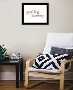 Good Things Are Coming Black Framed Print Wall Art