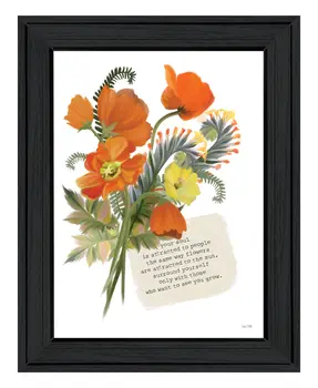 See You Grow Black Framed Print Wall Art