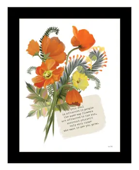 See You Grow Black Framed Print Wall Art