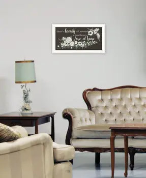 Love At Home White Framed Print Wall Art