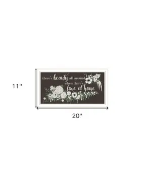 Love At Home White Framed Print Wall Art