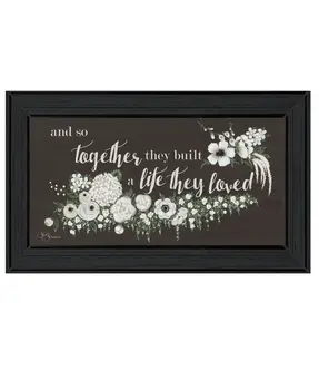 Together They Built Black Framed Print Wall Art