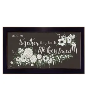 Together They Built Black Framed Print Wall Art
