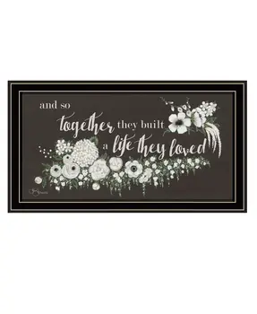 Together They Built Black Ridged Framed Print Wall Art