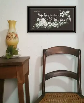 Together They Built Black Ridged Framed Print Wall Art