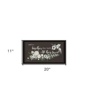 Together They Built Black Ridged Framed Print Wall Art