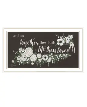Together They Built White Framed Print Wall Art