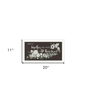Together They Built White Framed Print Wall Art