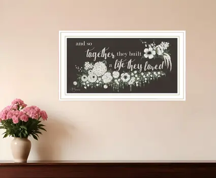 Together They Built White Framed Print Wall Art