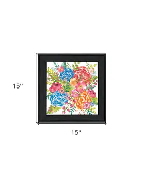 Spring Floral Black Framed Print Wall Art