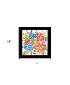 Spring Floral Black Framed Print Wall Art