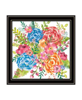 Spring Floral Black Framed Print Wall Art