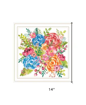 Spring Floral White Framed Print Wall Art