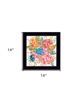 Spring Floral Black Framed Print Wall Art
