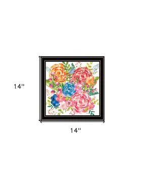 Spring Floral Black Framed Print Wall Art