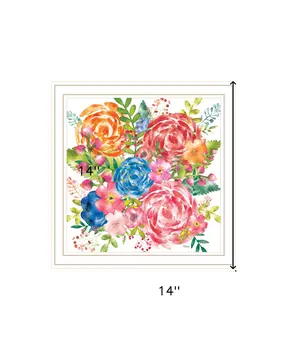 Spring Floral White Framed Print Wall Art