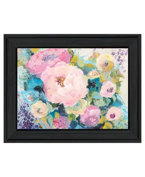 Fresh Florals Black Framed Print Wall Art