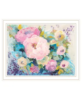 Fresh Florals White Framed Print Wall Art