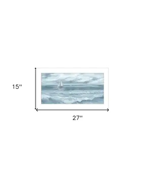 Three Sailboats White Framed Print Wall Art
