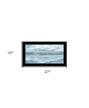 Three Sailboats Black Framed Print Wall Art