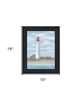 Cape May Light Black Framed Print Wall Art